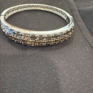 Elegant Silver and Black Women's Bracelet